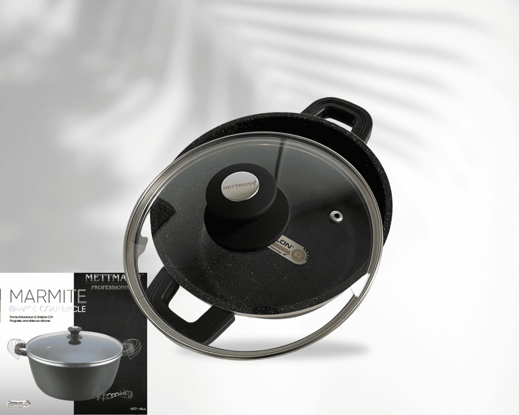 Marmite 24cm - anti-adhésif Greblon C2 - METTMANN – Image 2