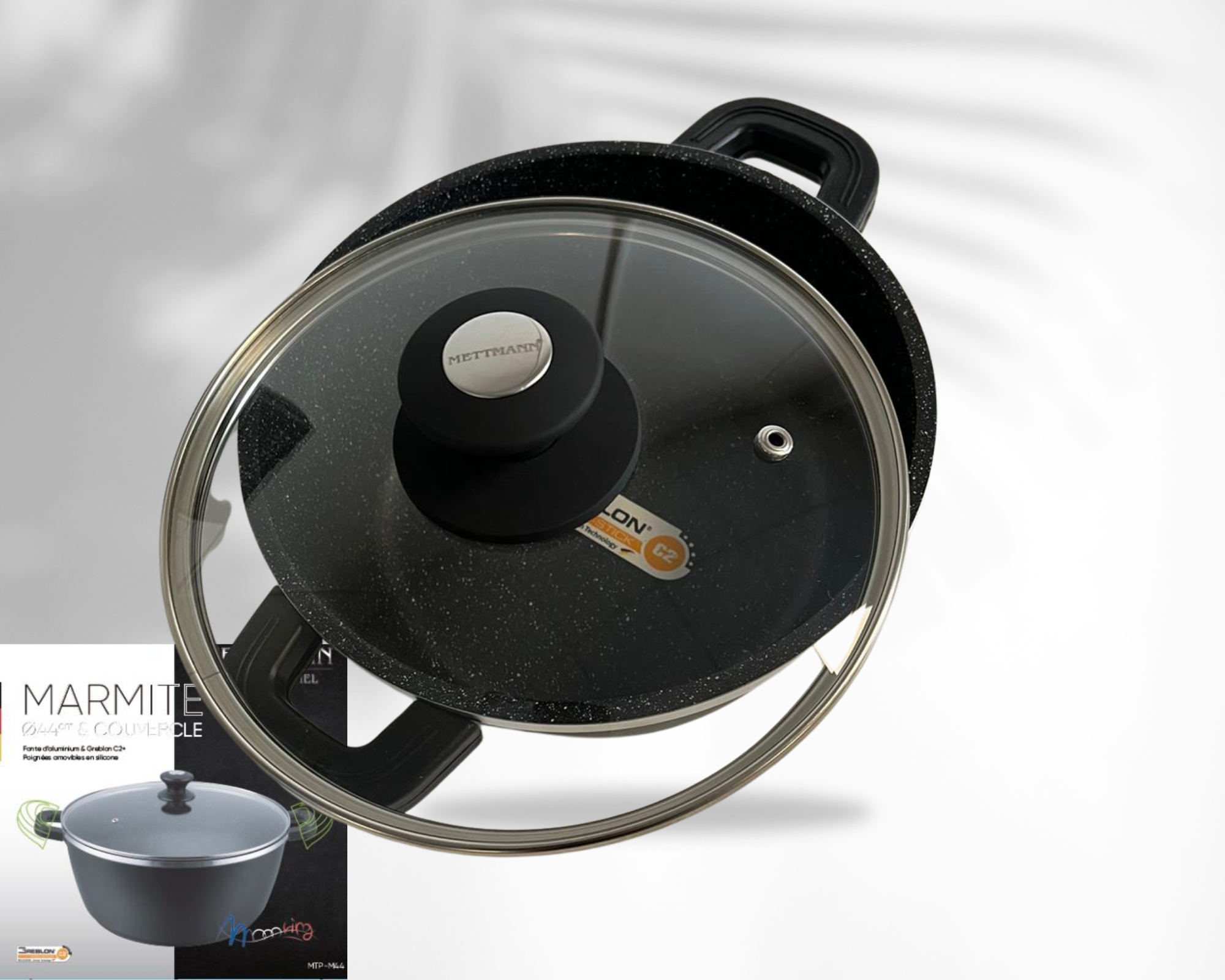 Marmite 36cm - anti-adhésif Greblon C2 - METTMANN – Image 2