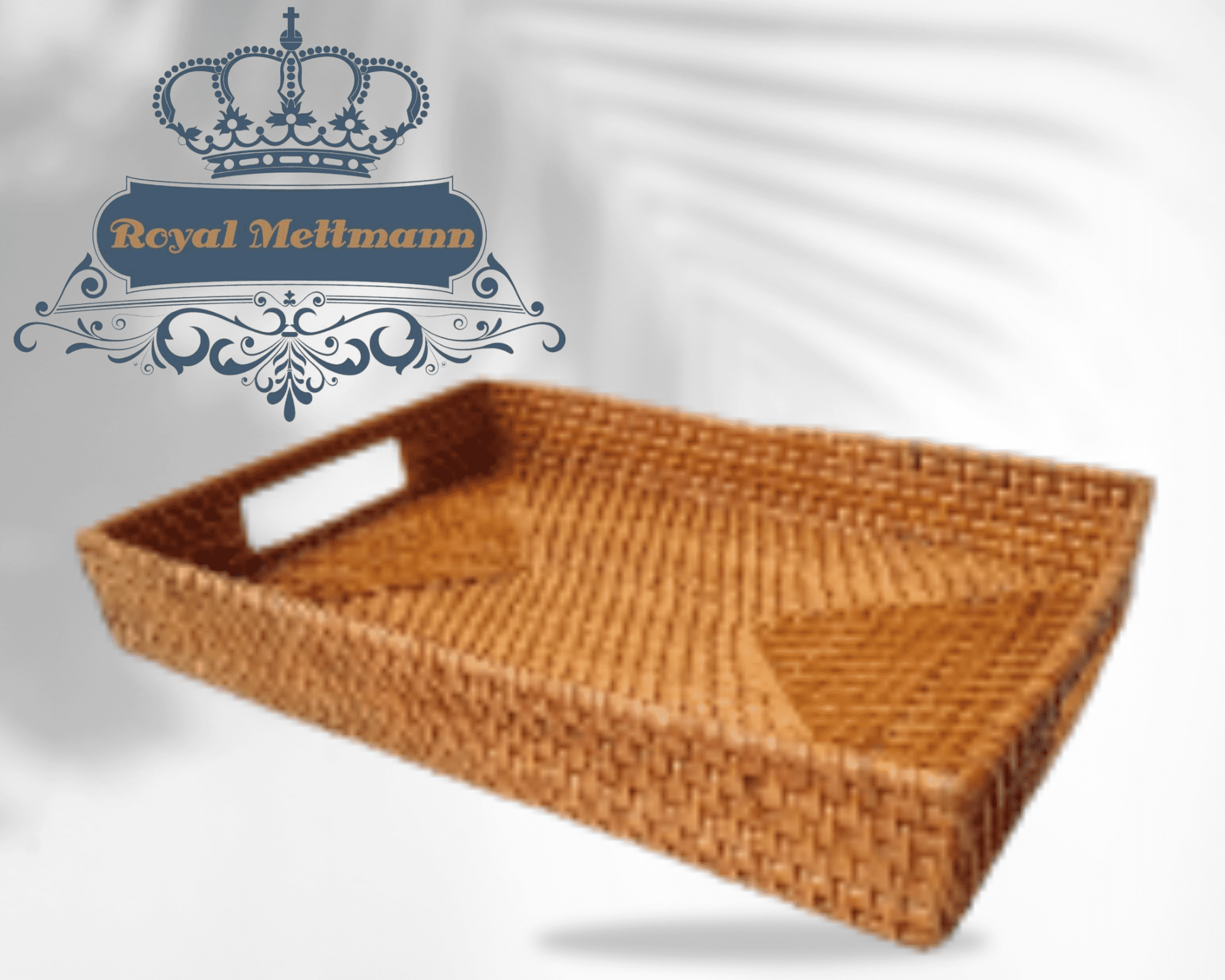 Plateaux rectangulaire en rotin naturel – METTMANN